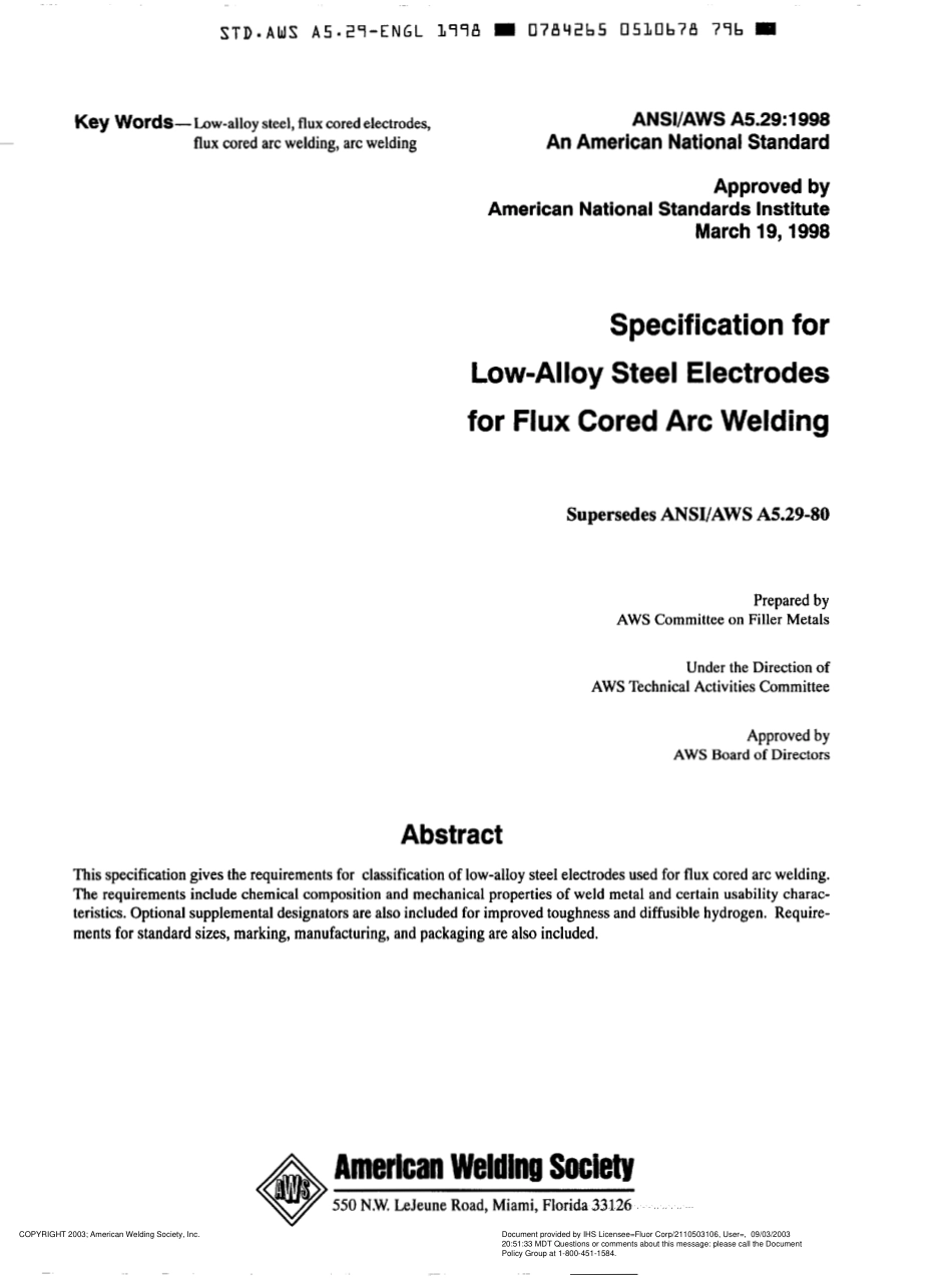 AWS A5.29-98 Specification for Low-Alloy Steel Electrodes for Flux Cored Arc Welding.pdf_第2页