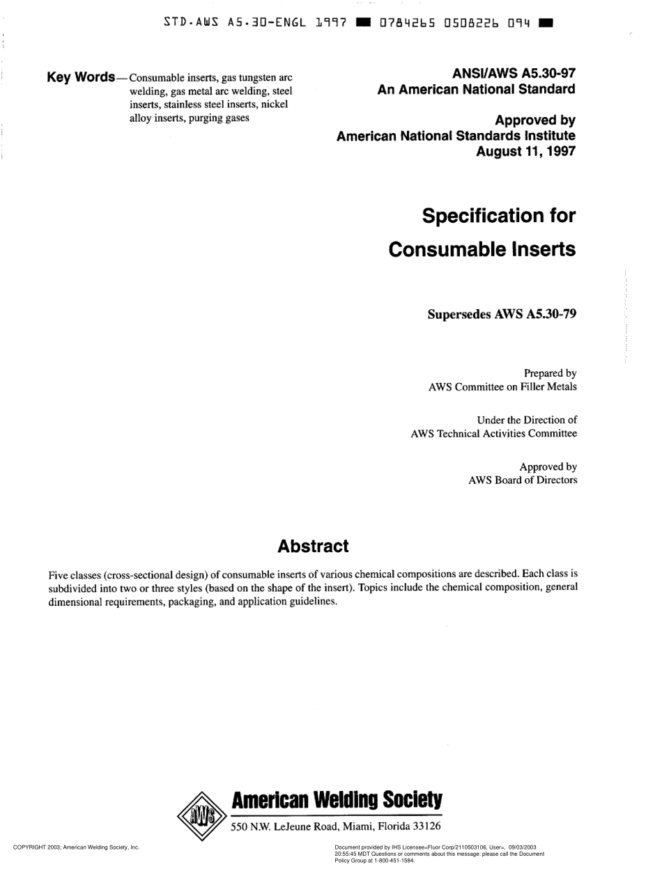 AWS A5.30-97 Specification for Consumable Inserts.pdf_第2页