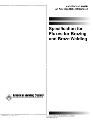 AWS A5.31-92R Specification for Fluxes for Brazing and Braze Welding.pdf