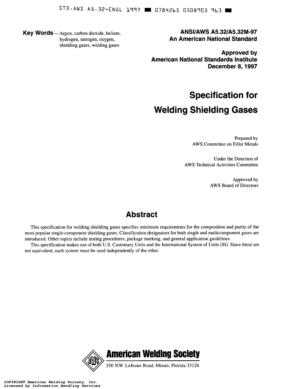 AWS A5.32-97 Specification for Welding Shielding Gases.pdf_第2页