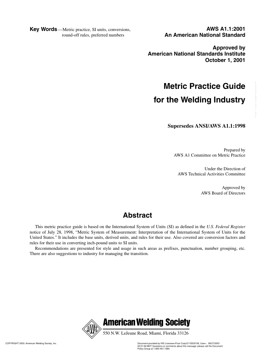 AWS A1.1-01 Metric Practice Guide for the Welding Industry.pdf_第2页