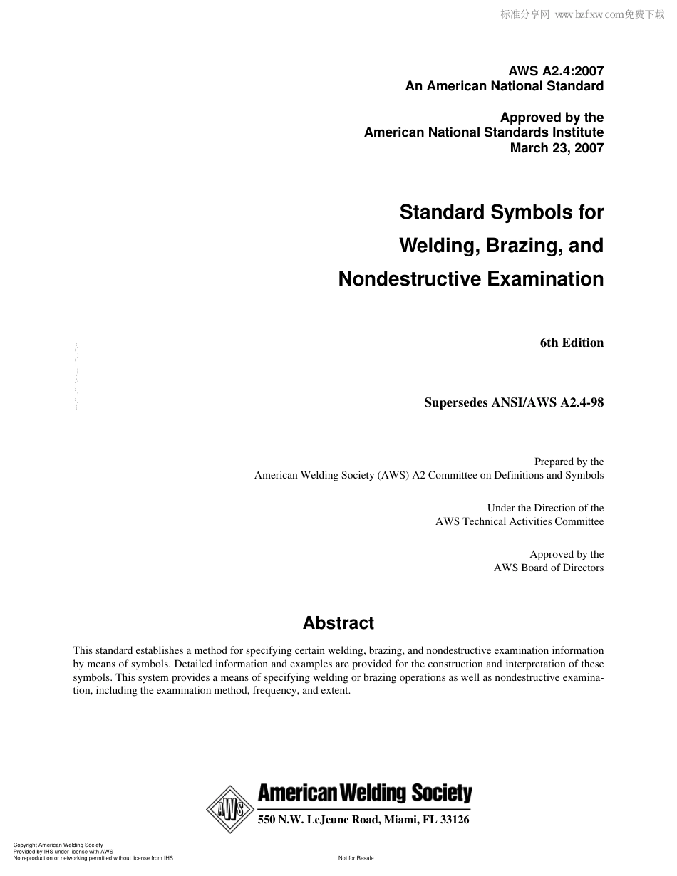 AWS A2.4-2007 焊接、铜焊和无损检测标准符号.pdf_第2页
