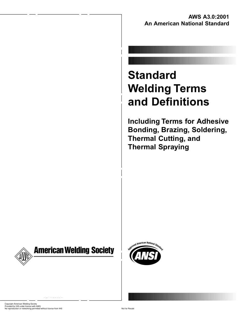 AWS A3.0-01 Standard Welding Terms and Definitions.pdf_第1页