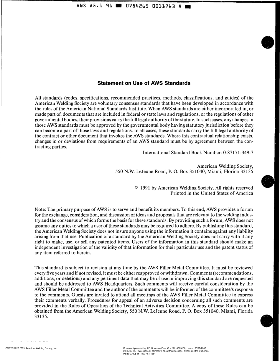 AWS A5.1-91 Specification for Carbon Steel Electrodes for Shielded Metal Arc Welding.pdf_第3页