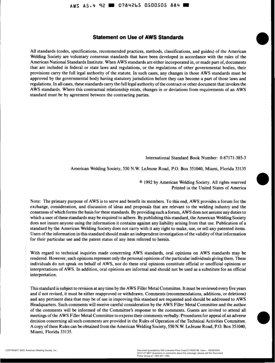 AWS A5.4-92 Specification for Stainless Steel Electrodes for Shielded Metal Arc Welding Supersedes SAE AMS 5777 R(2000).pdf_第3页