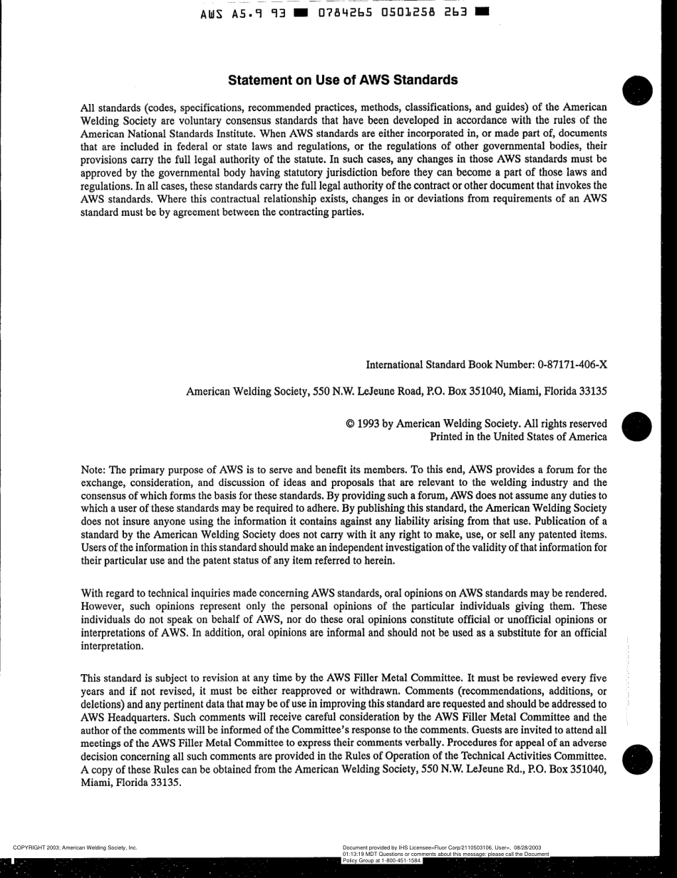AWS A5.9-93 Specification for Bare Stainless Steel Welding Electrodes and Rods.pdf_第3页
