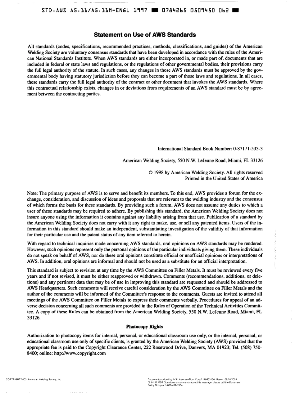AWS A5.11-97 Specification for Nickel and Nickel-Alloy Welding Electrodes for Shielded Metal Arc Welding.pdf_第3页