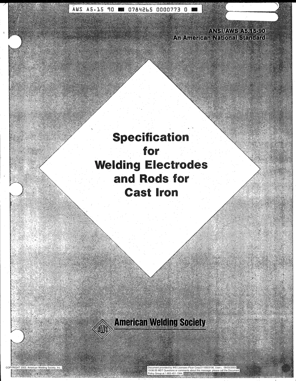 AWS A5.15-90 Specification for Welding Electrodes and Rods for Cast Iron.pdf_第2页