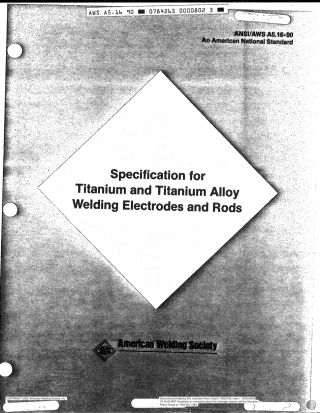 AWS A5.16-90 Specification for Titanium and Titanium Alloy Welding Electrodes and Rods R(1997).pdf
