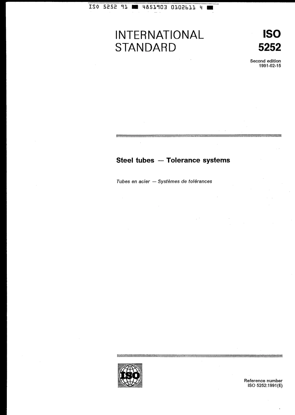 ISO 5252-91 EN 钢管公差.pdf_第1页