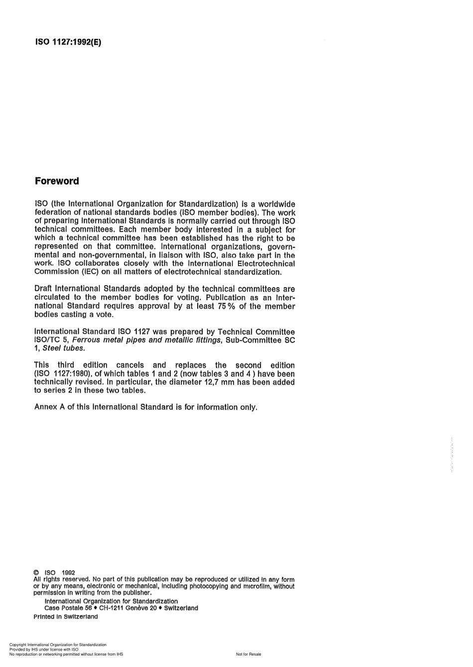 ISO 1127-92 Stainless steel tubes -- Dimensions, tolerances and conventional masses per unit length.pdf_第2页