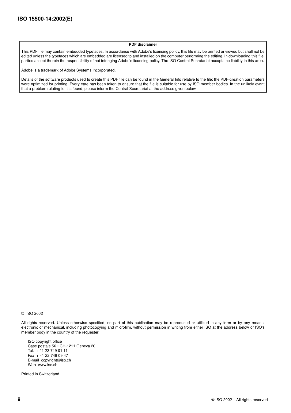 ISO 15500-14-2002 EN Road vehicles-compressed natural gas(CNG) fuel system components part14 Excess flow valve.pdf_第2页