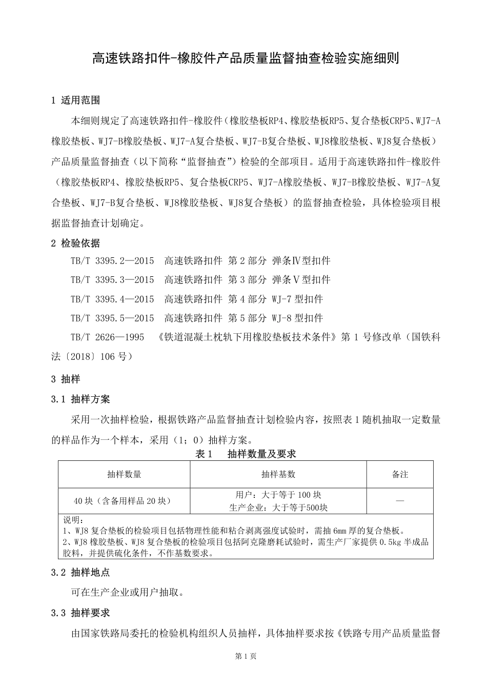 GTCC-071-2020 高速铁路扣件-橡胶件--铁路专用产品质量监督抽查检验实施细则.pdf_第2页