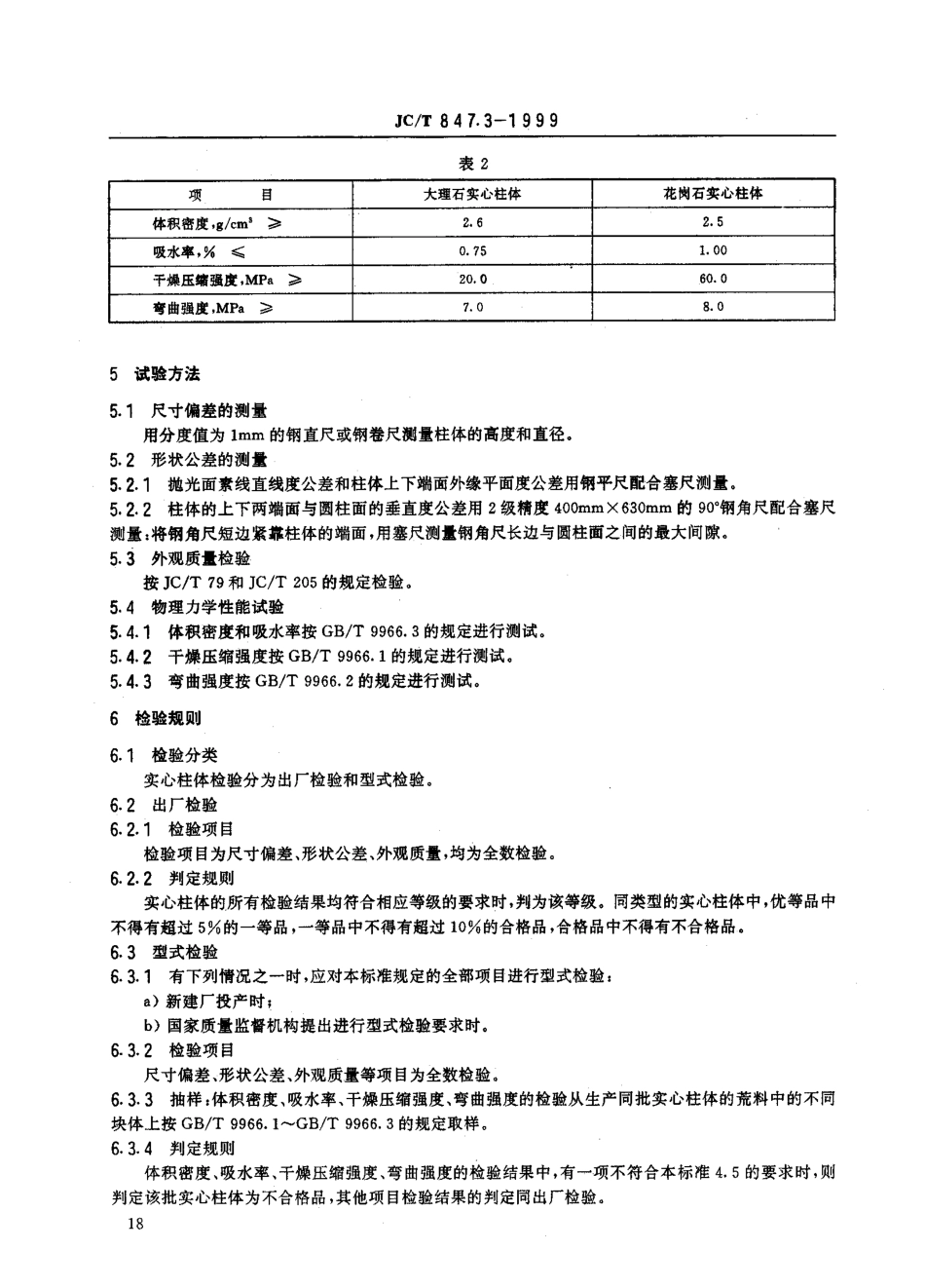 JCT 847.3-1999 异型装饰石材 第3部分：实心柱体.pdf_第3页