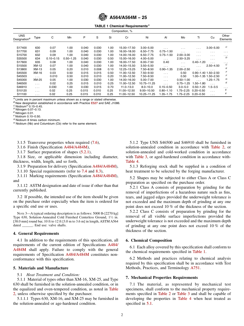 ASTM A564-25 Standard Specification for Hot-Rolled and Cold-Finished Age-Hardening Stainless Steel Bars and Shapes.pdf_第2页