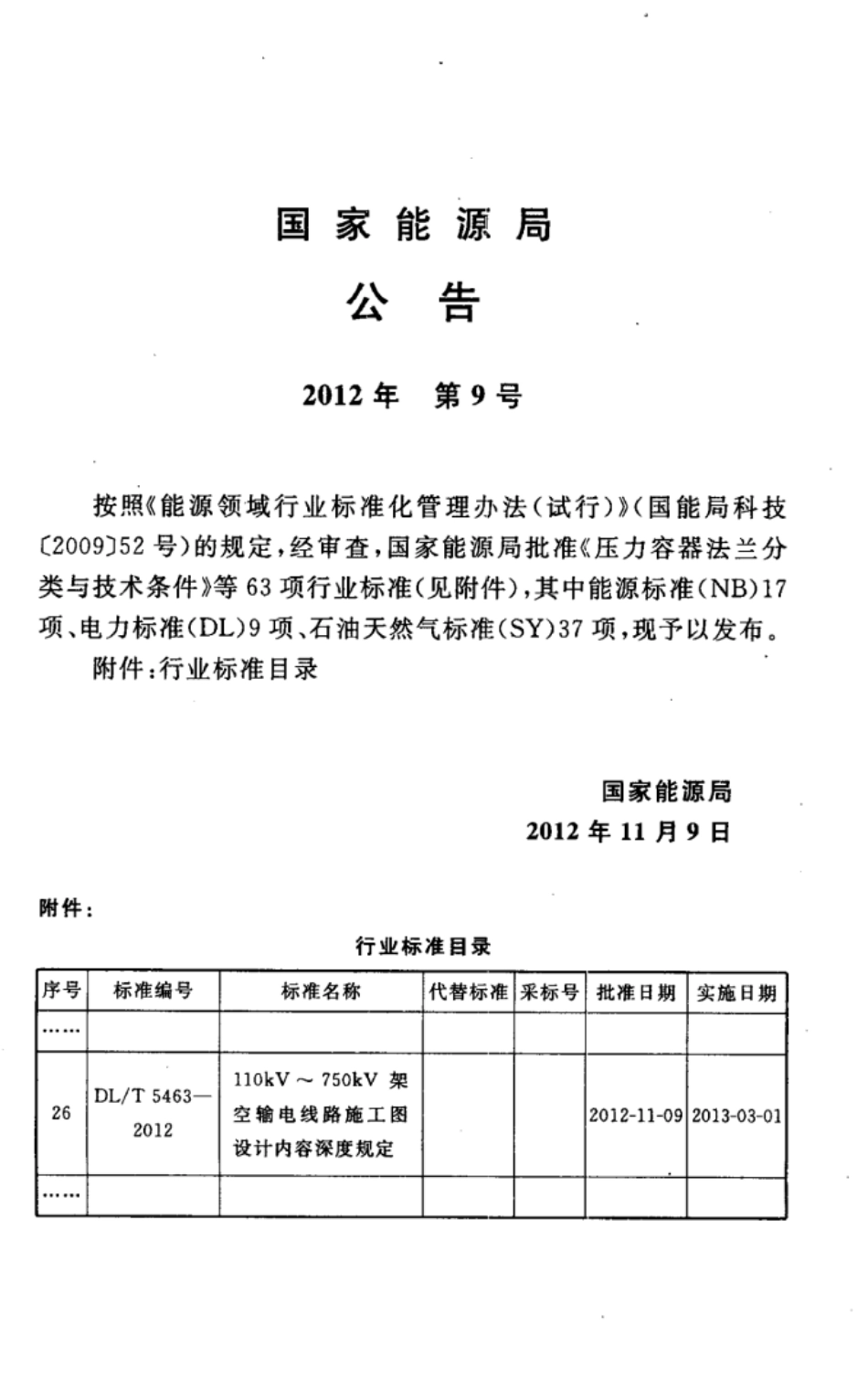 DLT 5463-2012 110kV～750kV架空输电线路施工图设计内容深度规定.pdf_第3页
