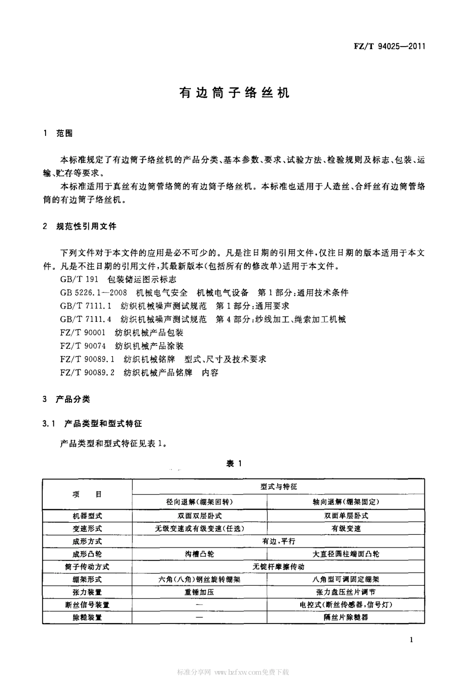 FZT 94025-2011 有边筒子络丝机.pdf_第3页
