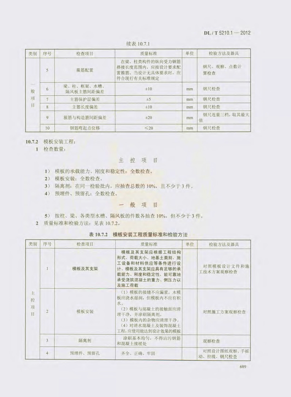 DLT 5210.1-2012 电力建设施工质量验收及评价规程 第1部分土建工程_部分2.pdf_第1页