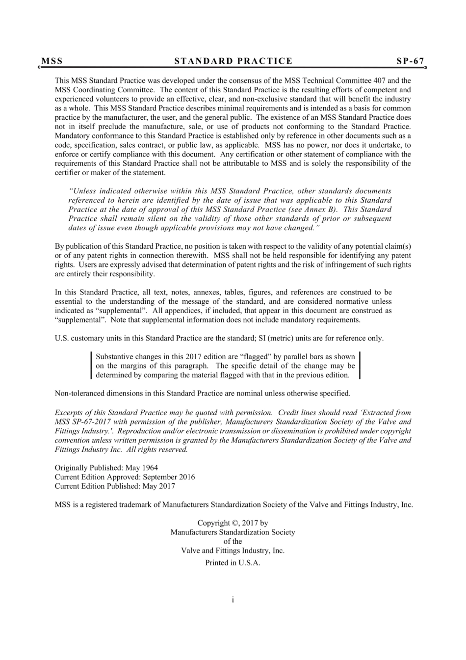 MSS SP-67-2017 蝶阀 Butterfly Valves.pdf_第2页