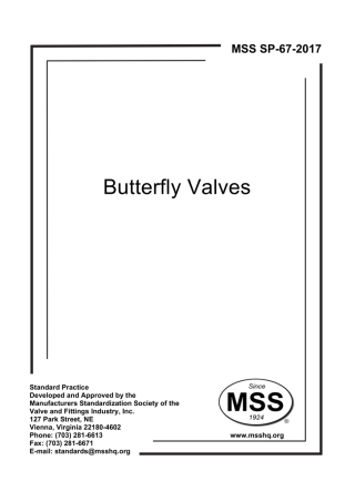 MSS SP-67-2017 蝶阀 Butterfly Valves.pdf