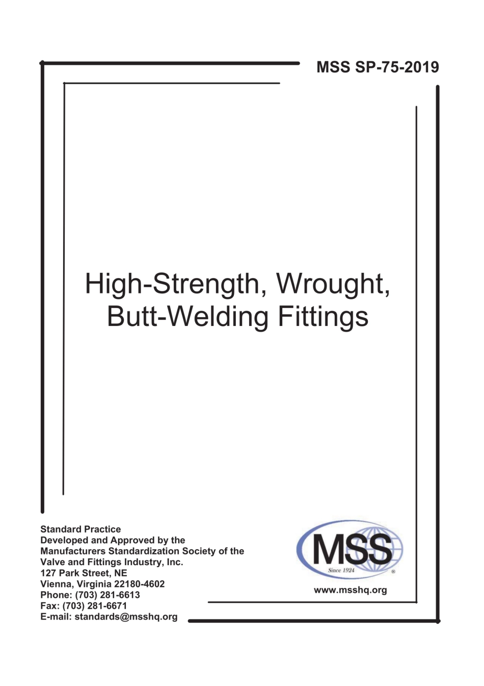 MSS SP-75-2019 优质钢制对焊管件规范.pdf_第1页
