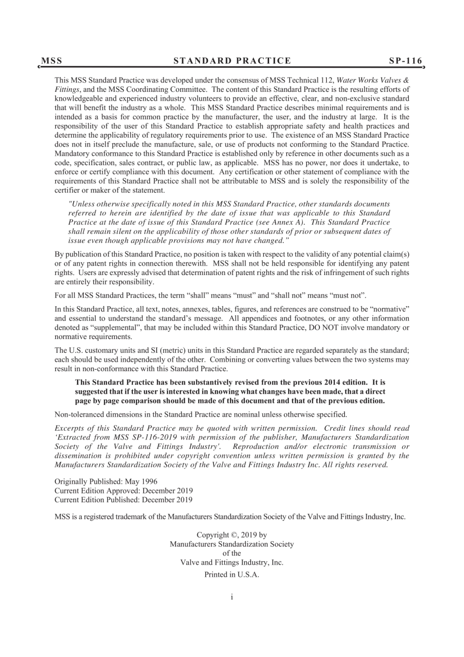 MSS SP-116-2019 服务专线阀门和配件饮用水系统.pdf_第2页