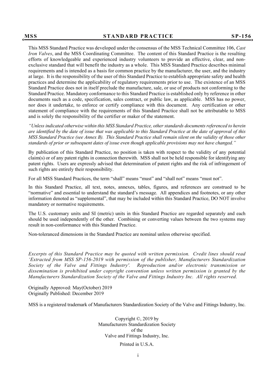 MSS SP-156-2019 球墨铸铁，金属座，非润滑，偏心旋塞阀 Ductile Iron, Metal Seated, Non Lubricated, Eccentric Plug Valve.pdf_第2页
