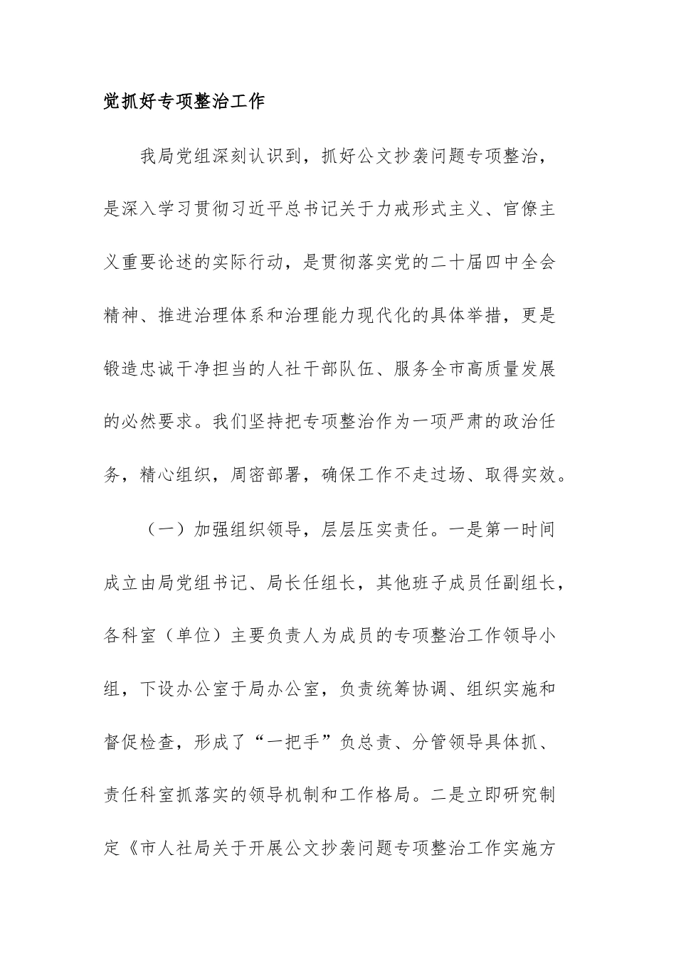 2025年机关单位关于公文抄袭问题专项整治自查报告范文.docx_第2页