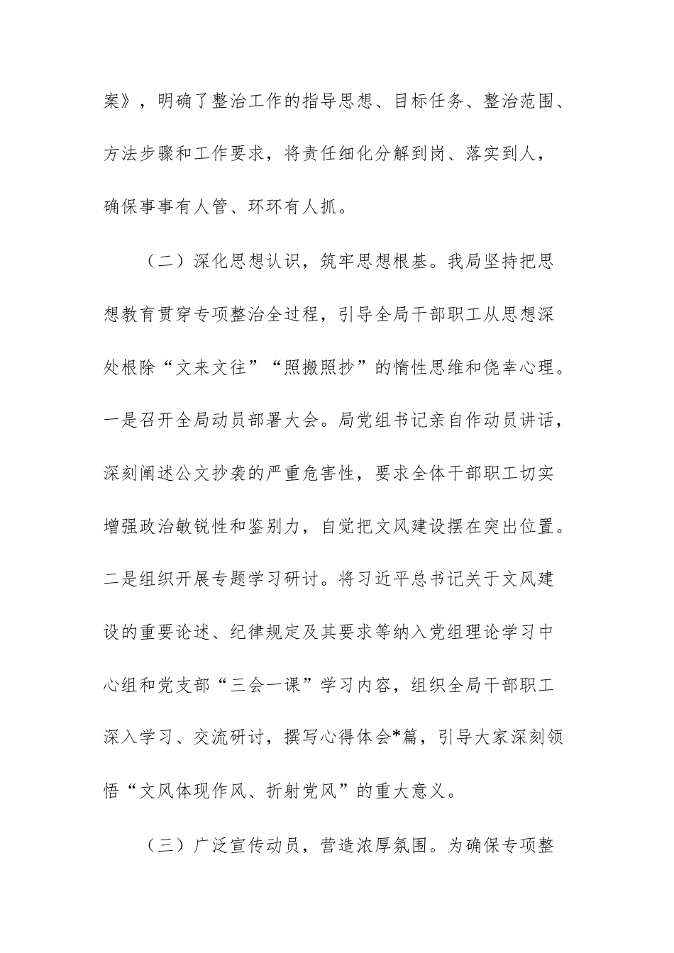 2025年机关单位关于公文抄袭问题专项整治自查报告范文.docx_第3页