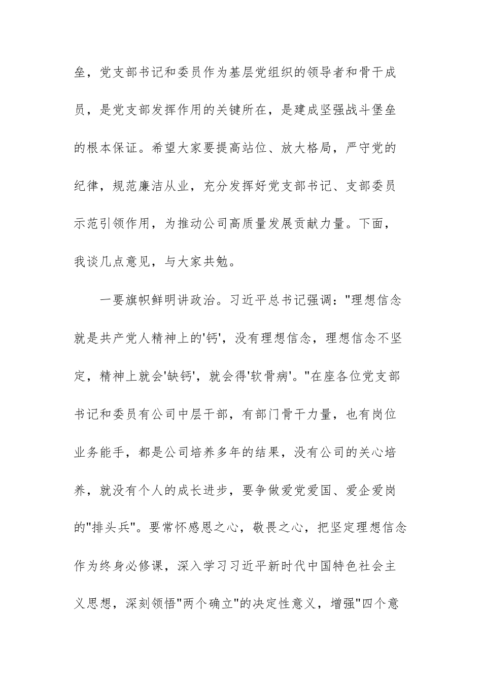 国企党支部书记委员集体廉政谈话提纲文稿.docx_第2页