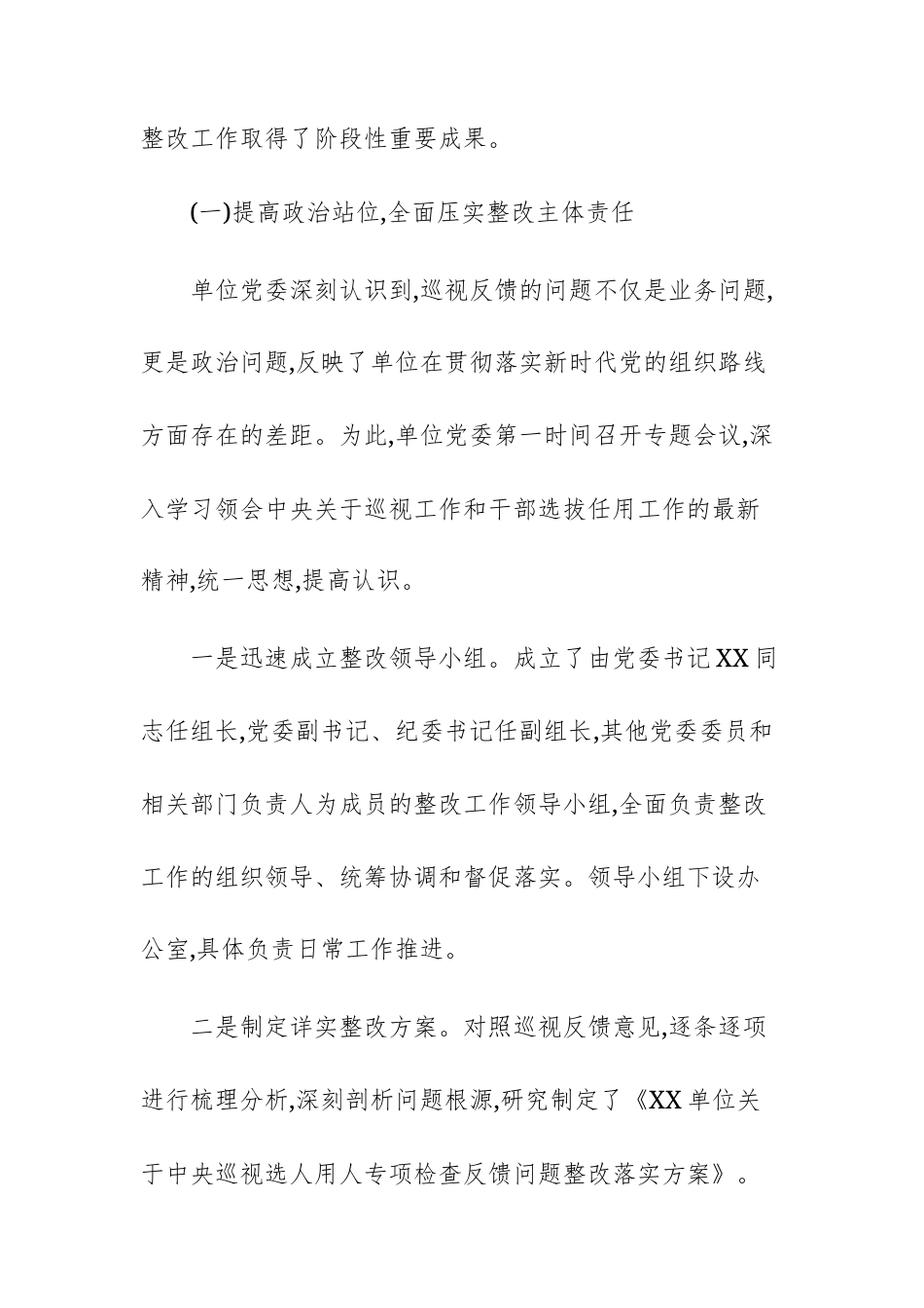 2025年巡查选人用人专项检查反馈问题整改落实情况的报告文稿.docx_第2页