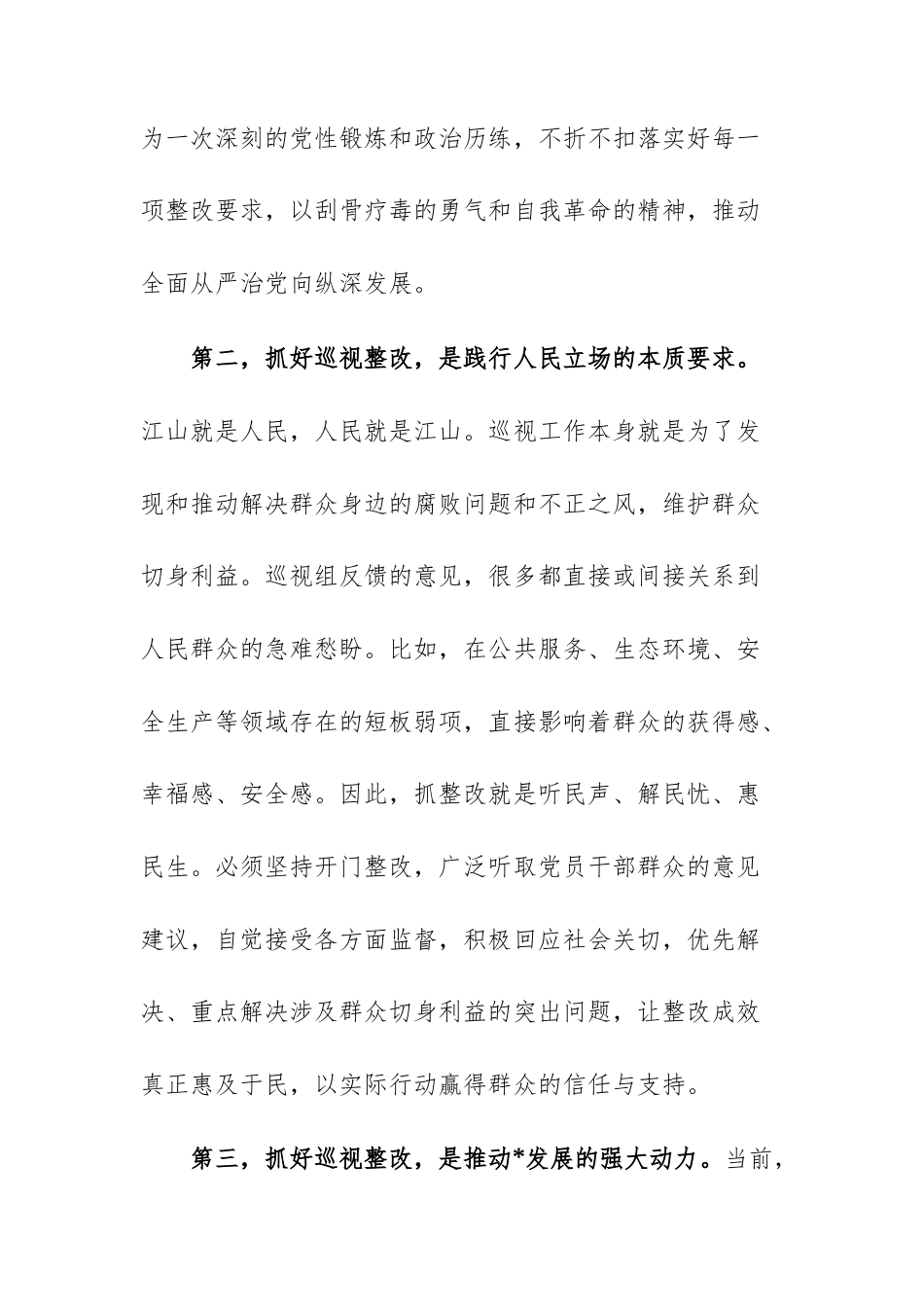 在2025年落实巡视反馈意见整改工作会议上的讲话范文.docx_第3页