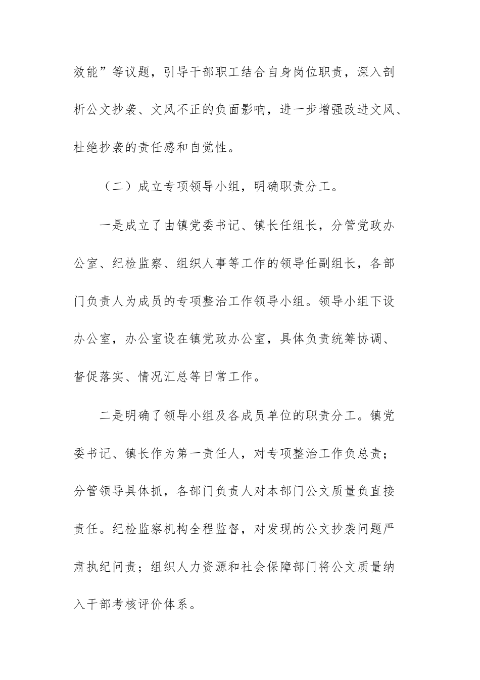 2025年乡公文抄袭问题专项整治自查自纠报告范文.docx_第3页