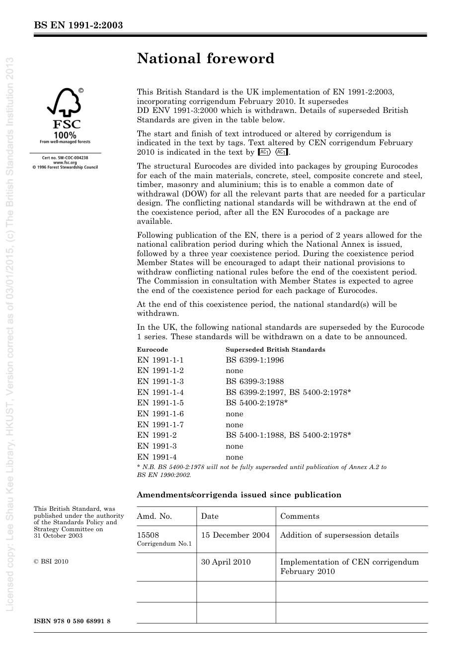 [BS EN 1991-2-2003] -- Eurocode 1. Actions on structures. Traffic loads on bridges.pdf_第2页