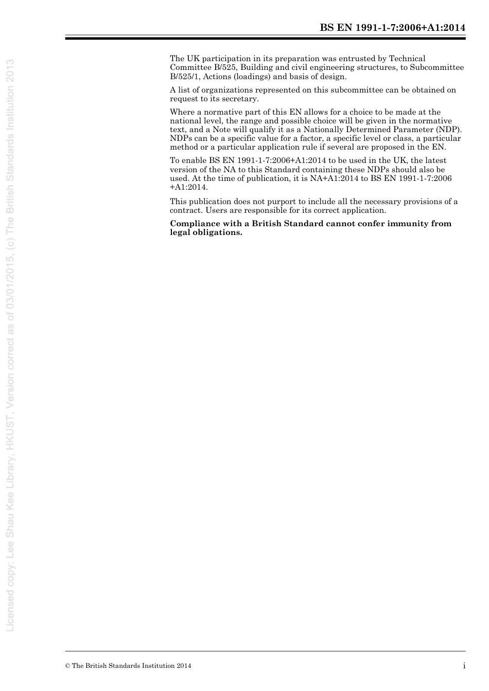 [BS EN 1991-1-7-2006+A1-2014] -- Eurocode 1. Actions on structures. General actions.pdf_第3页