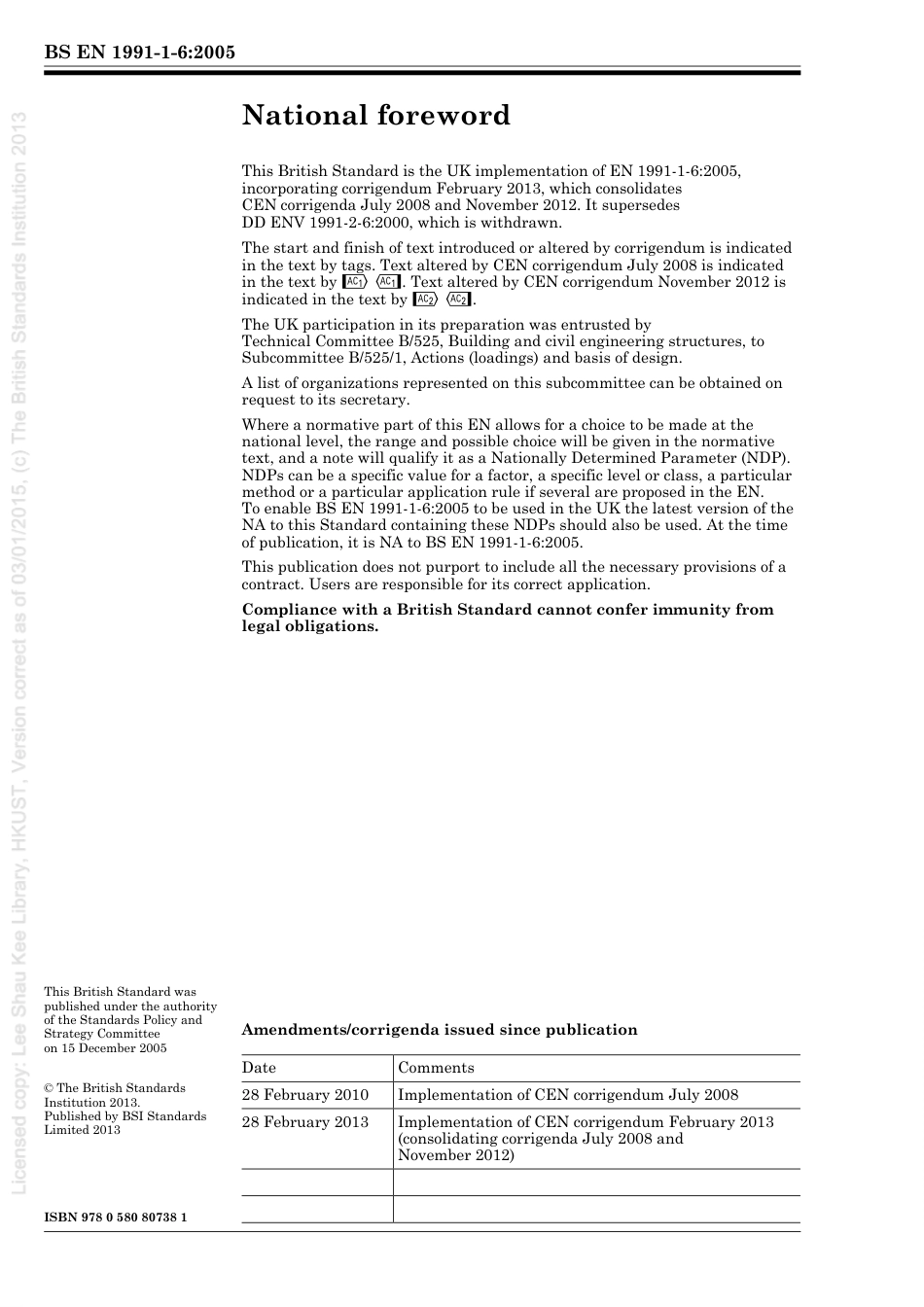 [BS EN 1991-1-6-2005] -- Eurocode 1. Actions on structures . General actions. Actions during execution.pdf_第2页