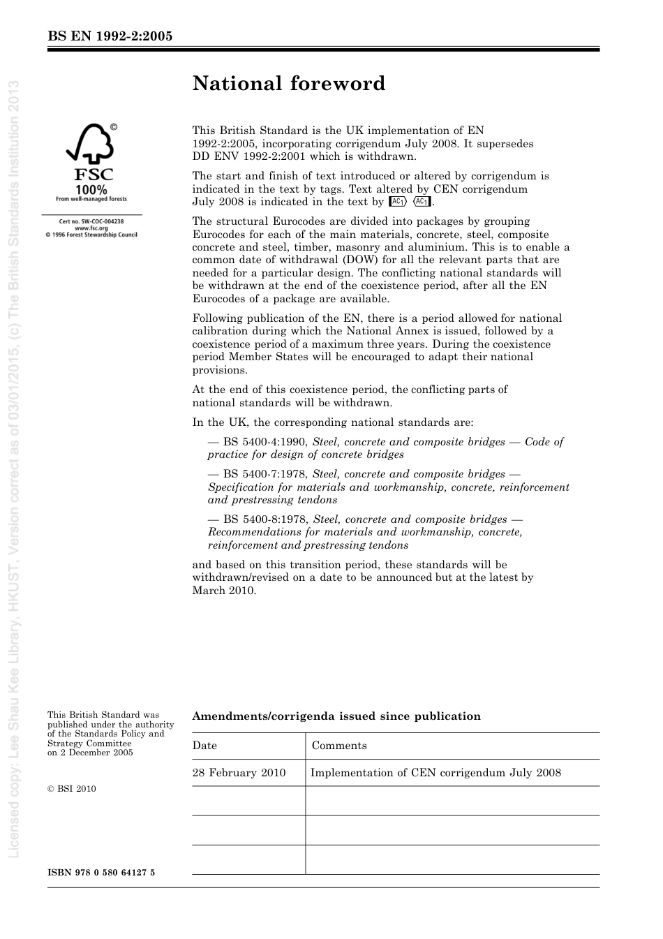 [BS EN 1992-2-2005] -- Eurocode 2. Design of concrete structures. Concrete bridges. Design and detailing rules.pdf_第2页
