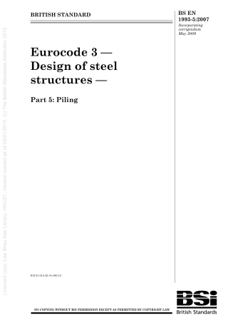 [BS EN 1993-5-2007] -- Eurocode 3. Design of steel structures. Piling.pdf