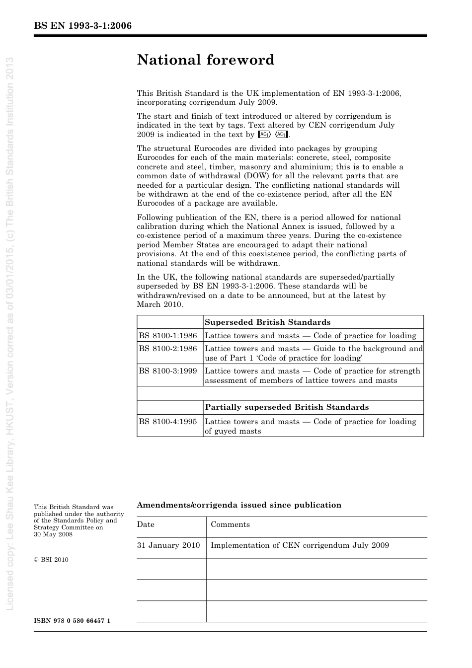 [BS EN 1993-3-1-2006] -- Eurocode 3. Design of steel structures. Towers, masts and chimneys.pdf_第2页