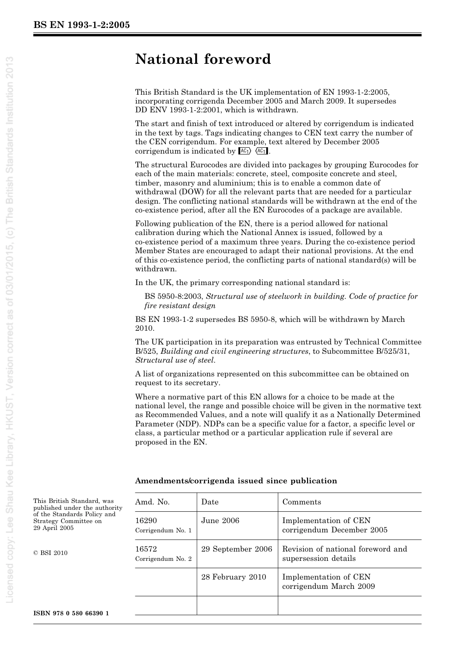 [BS EN 1993-1-2-2005] -- Eurocode 3. Design of steel structures. General rules.pdf_第2页