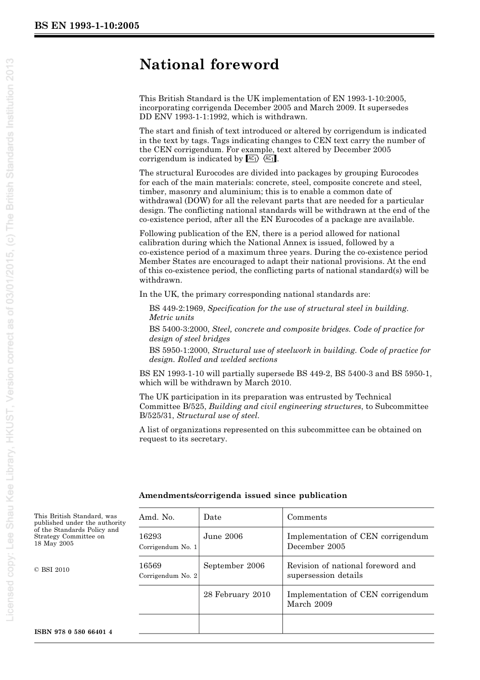 [BS EN 1993-1-10-2005] -- Eurocode 3. Design of steel structures. Material toughness and through-thickness properties.pdf_第2页