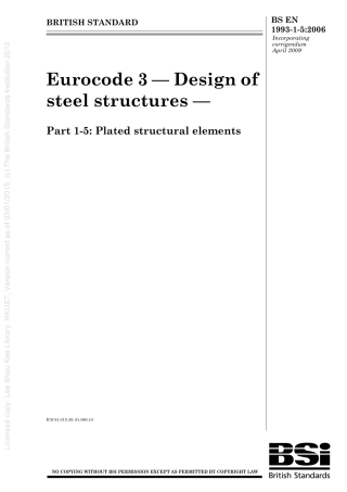 [BS EN 1993-1-5-2006] -- Eurocode 3. Design of steel structures. Plated structural elements.pdf