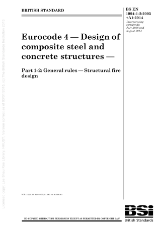 [BS EN 1994-1-2-2005+A1-2014] -- Eurocode 4. Design of composite steel and concrete structures. General rules. Structural fire design.pdf