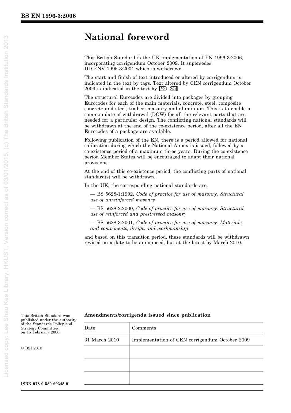 [BS EN 1996-3-2006] -- Eurocode 6. Design of masonry structures. Simplified calculation methods for unreinforced masonry structures.pdf_第2页