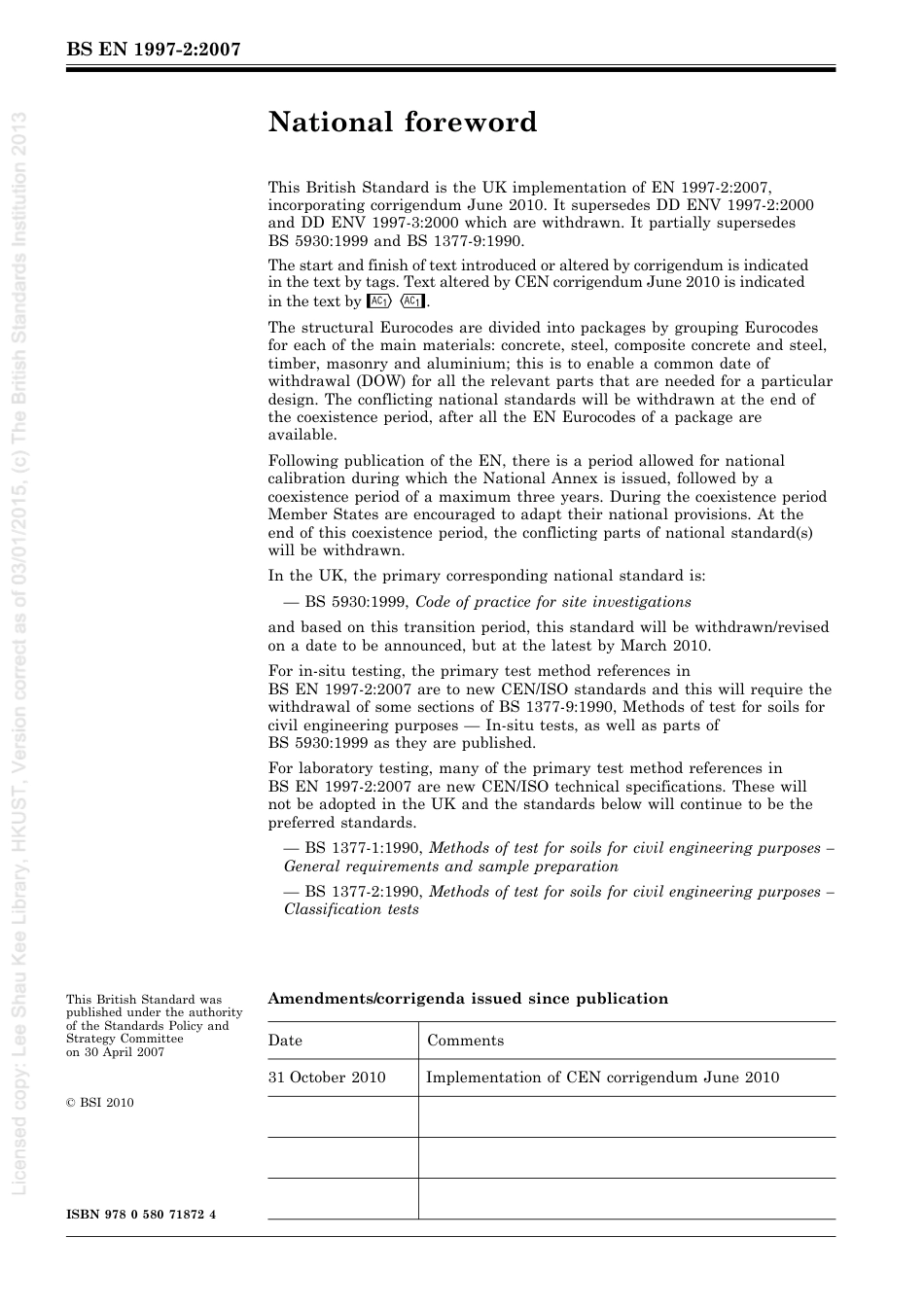 [BS EN 1997-2-2007] -- Eurocode 7. Geotechnical design. Ground investigation and testing.pdf_第2页