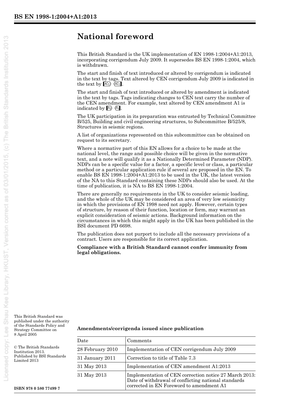 [BS EN 1998-1-2004+A1-2013] -- Eurocode 8- Design of structures for earthquake resistance . General rules, seismic actions and rules for buildings.pdf_第2页
