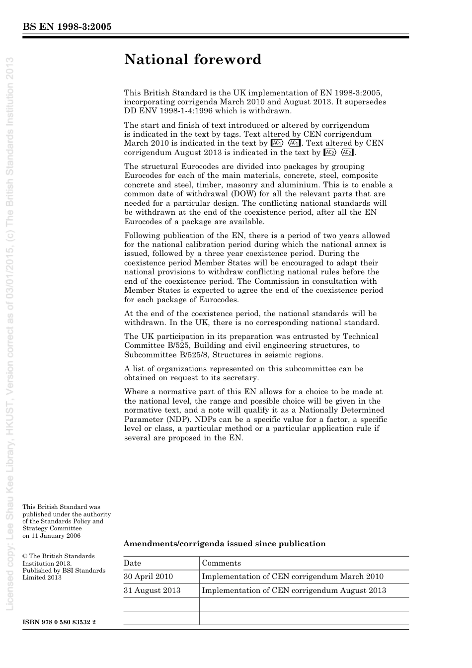 [BS EN 1998-3-2005] -- Eurocode 8. Design of structures for earthquake resistance. Assessment and retrofitting of buildings.pdf_第2页