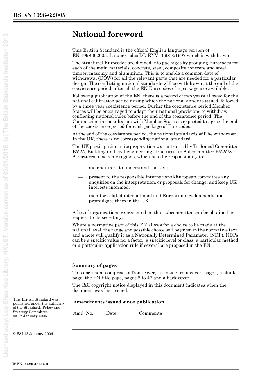 [BS EN 1998-6-2005] -- Eurocode 8. Design of structures for earthquake resistance. Towers, masts and chimneys.pdf_第2页