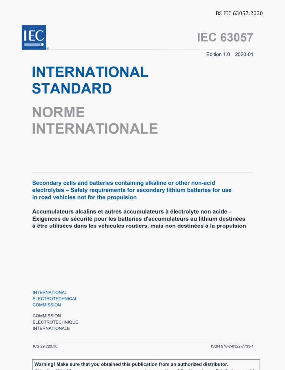 （高清版） BS IEC 63057-2020 Secondary cells and batteries containing alkaline or other non-acid electrolytes. Safety requirements f.pdf_第3页