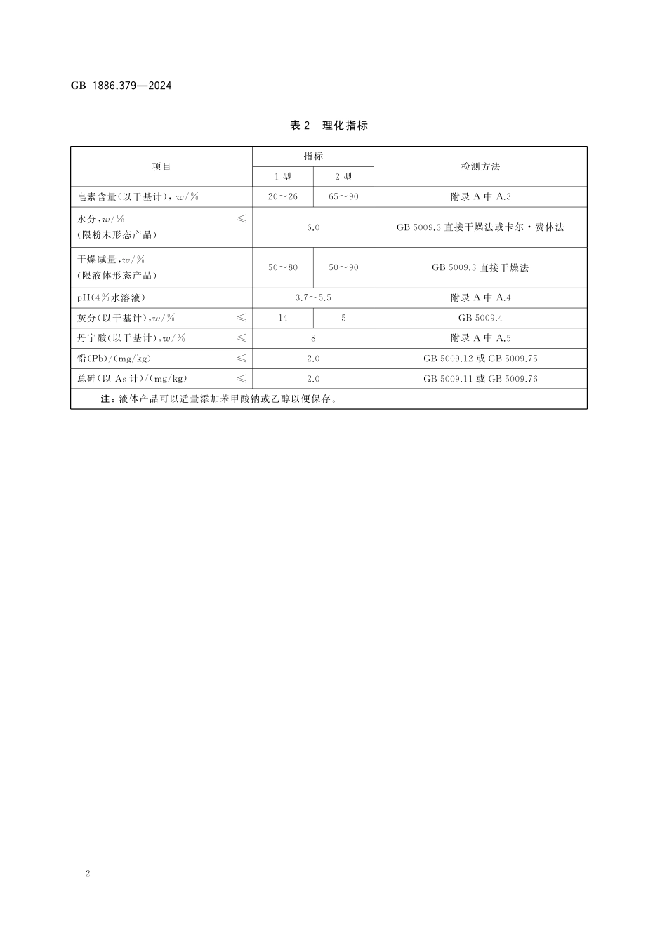 GB 1886.379-2024 食品安全国家标准 食品添加剂 皂树皮提取物.pdf_第3页